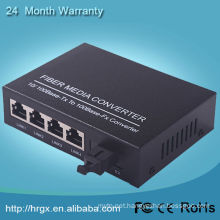 Humanity 1 fiber 4 ethernet 10/100m ctc optical fiber media converter